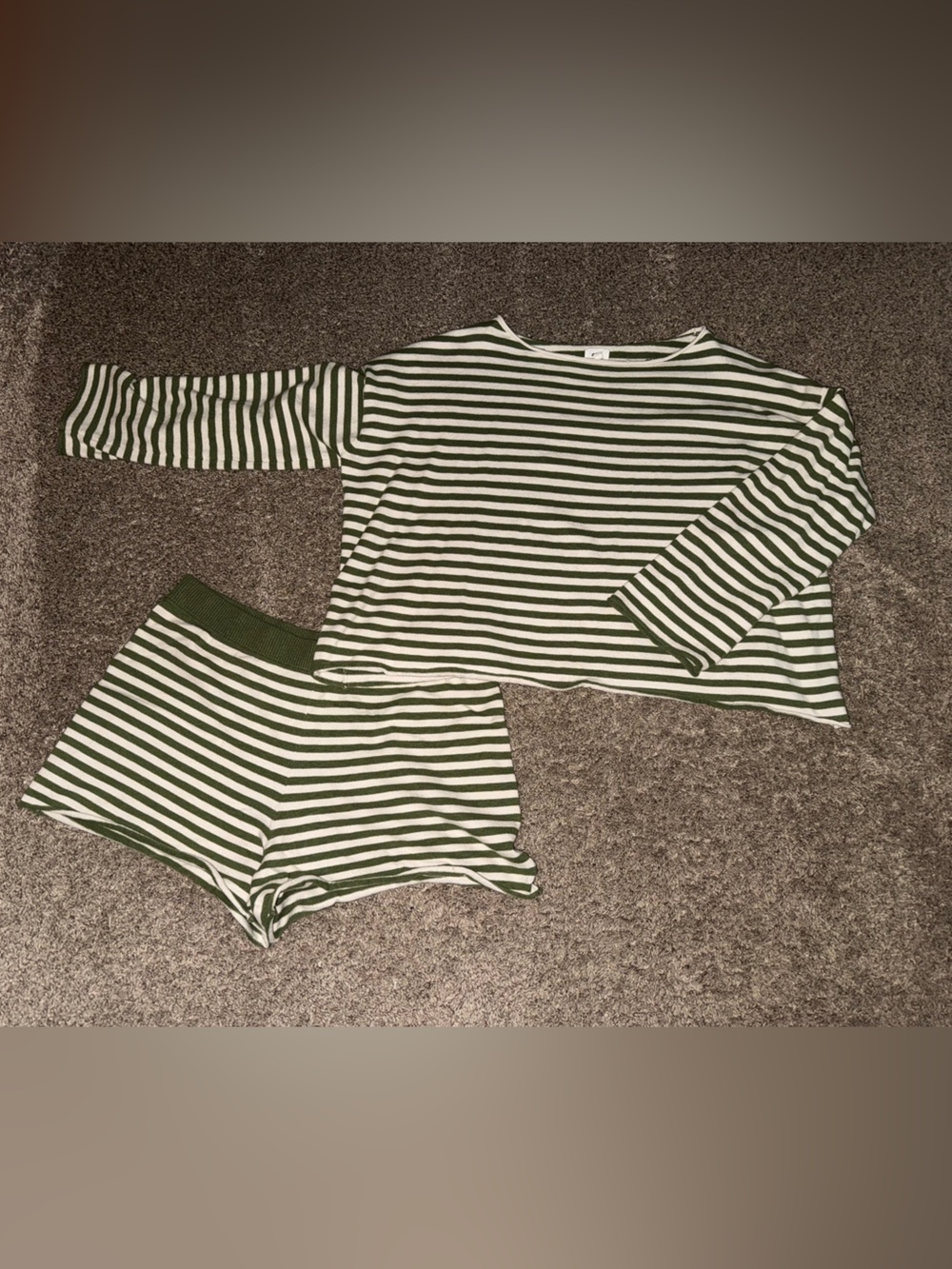 Aerie Sunday soft boatneck sweater and short set